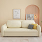 Glam Style Beige Futon Sleeper Sofa with Pillow Back in Velvet Clearhalo 'furn' 'furn_futons' 'Furniture' 'Futons & Daybeds' 'Futons' 'Living Room Furniture' 7632921