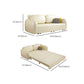 Glam Style Beige Futon Sleeper Sofa with Pillow Back in Velvet Clearhalo 'furn' 'furn_futons' 'Furniture' 'Futons & Daybeds' 'Futons' 'Living Room Furniture' 7632935
