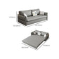 Contemporary Grey Bonded Leather Sleeper Sofa with Storage and Square Arms Clearhalo 'furn' 'furn_futons' 'Furniture' 'Futons & Daybeds' 'Futons' 'Living Room Furniture' 7632971