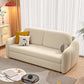 Glam Style Velvet Sleeper Sofa with Cushion Back in Metal Base Clearhalo 'furn' 'furn_futons' 'Furniture' 'Futons & Daybeds' 'Futons' 'Living Room Furniture' 7632991