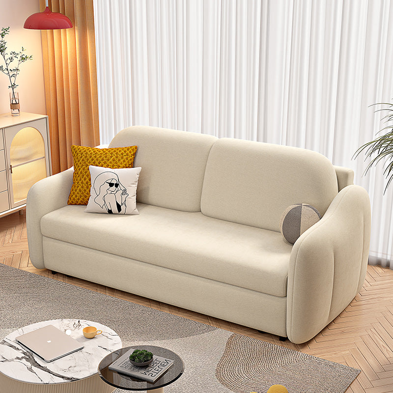 Glam Style Velvet Sleeper Sofa with Cushion Back in Metal Base Clearhalo 'furn' 'furn_futons' 'Furniture' 'Futons & Daybeds' 'Futons' 'Living Room Furniture' 7632991
