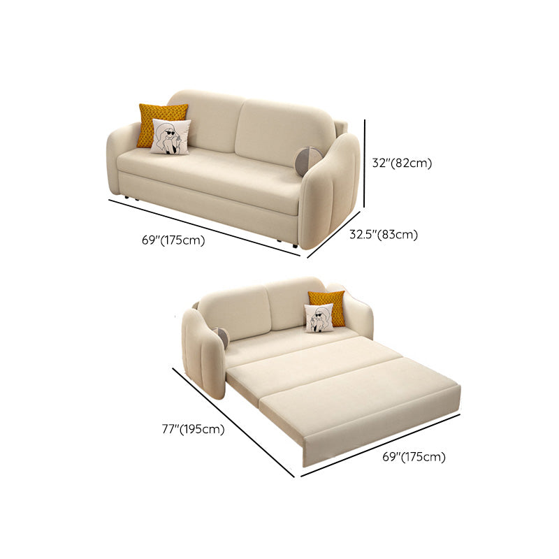 Glam Style Velvet Sleeper Sofa with Cushion Back in Metal Base Clearhalo 'furn' 'furn_futons' 'Furniture' 'Futons & Daybeds' 'Futons' 'Living Room Furniture' 7633000