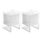 Rectangular Acrylic End Table Set with Storage Modern Simple 21.65" Tall Side Table
