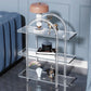 Contemporary Clear Acrylic Sofa Side Accent Table 4 Legs End Table with Storage Shelves Clearhalo 'Coffee & Accent Tables' 'End & Side Tables' 'end_side_tables' 'furn' 'furn_end_side_tables' 'Furniture' 'Living Room Furniture' 7633175