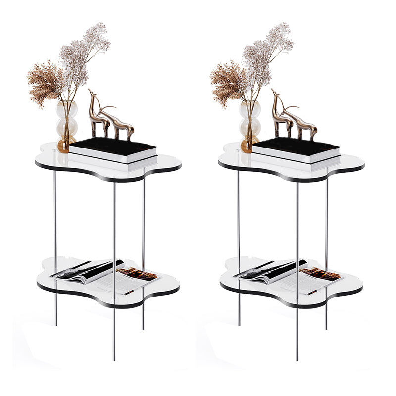 Tabla final en forma de nube acrílica Juego de 18.5 "Tabla de acento lateral de 2 niveles de alto