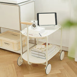 Bandeja elíptica Tabla superior 25.4 "Tabla lateral de 2 niveles de alto con ruedas