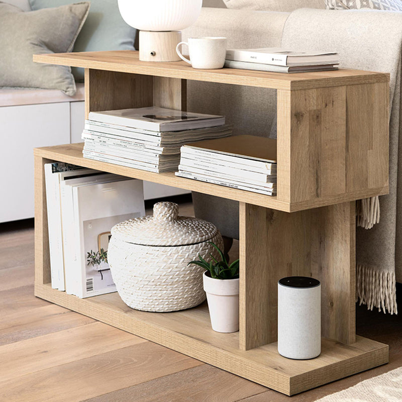 Pine Wood End Table Natural 2 Pieces Sofa Side Accent Table with Storage Shelves Clearhalo 'Coffee & Accent Tables' 'End & Side Tables' 'end_side_tables' 'furn' 'furn_end_side_tables' 'Furniture' 'Living Room Furniture' 7633283