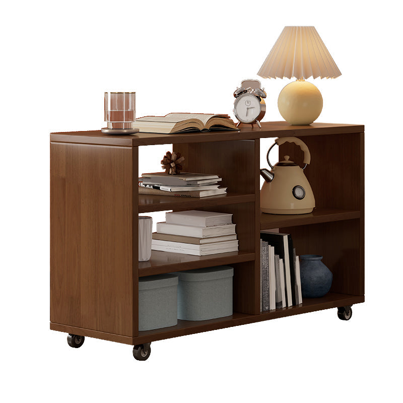 Mesa auxiliar de la sala de estar Madera maciza con mesa de esquina rectangular de almacenamiento