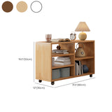 Mesa auxiliar de la sala de estar Madera maciza con mesa de esquina rectangular de almacenamiento