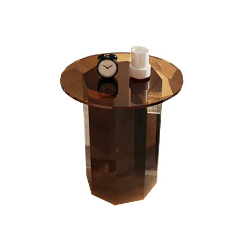 Glam Accent Side Table Living Room Plastic Pedestal Round Corner Table Clearhalo 'Coffee & Accent Tables' 'End & Side Tables' 'end_side_tables' 'furn' 'furn_end_side_tables' 'Furniture' 'Living Room Furniture' 7633335