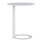 Rustic Accent Side Table Living Room Round Metal Sofa Side Accent Table Textured White Frame 1 Clearhalo 'Coffee & Accent Tables' 'End & Side Tables' 'end_side_tables' 'furn' 'furn_end_side_tables' 'Furniture' 'Living Room Furniture' 7633407