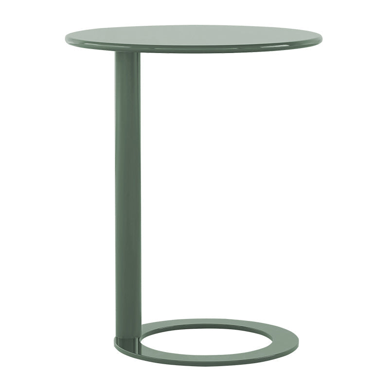 Rustic Accent Side Table Living Room Round Metal Sofa Side Accent Table Green Frame 1 Clearhalo 'Coffee & Accent Tables' 'End & Side Tables' 'end_side_tables' 'furn' 'furn_end_side_tables' 'Furniture' 'Living Room Furniture' 7633425