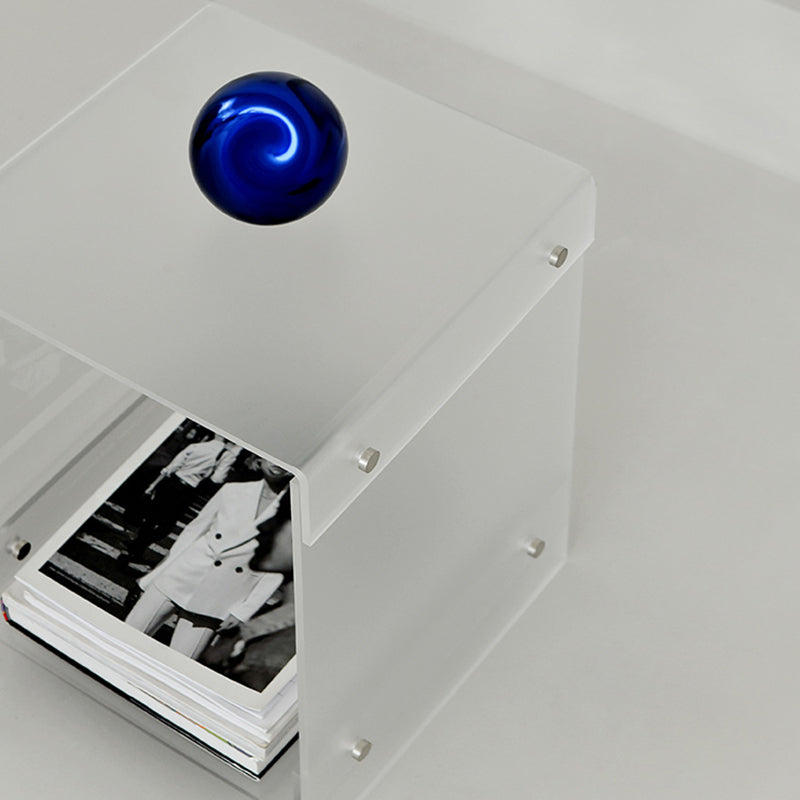 グラムアクセントサイドテーブルアクリル長方形のリビングルームソファサイドアクセントテーブル