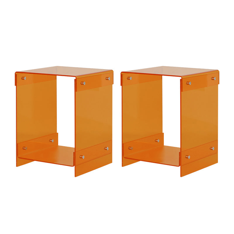 グラムアクセントサイドテーブルアクリル長方形のリビングルームソファサイドアクセントテーブル