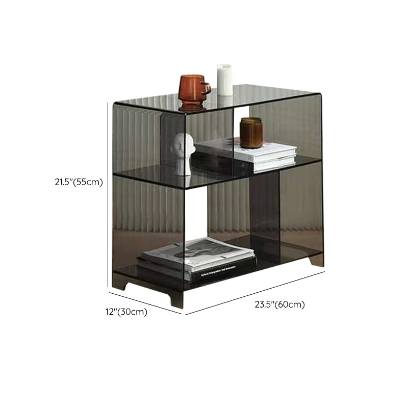 グラムアクセントサイドテーブルアクリル長方形のリビングルームソファサイドアクセントテーブル