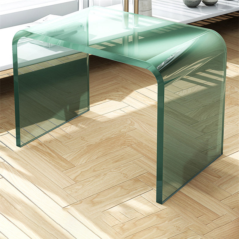Modernistic Corner Table Plastic Rectangular Sled Living Room Accent Side Table 13"L x 9"W x 10"H Green 1 Clearhalo 'Coffee & Accent Tables' 'End & Side Tables' 'end_side_tables' 'furn' 'furn_end_side_tables' 'Furniture' 'Living Room Furniture' 7633520