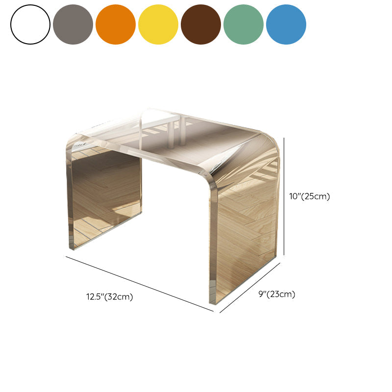 Modernistic Corner Table Plastic Rectangular Sled Living Room Accent Side Table Clearhalo 'Coffee & Accent Tables' 'End & Side Tables' 'end_side_tables' 'furn' 'furn_end_side_tables' 'Furniture' 'Living Room Furniture' 7633535