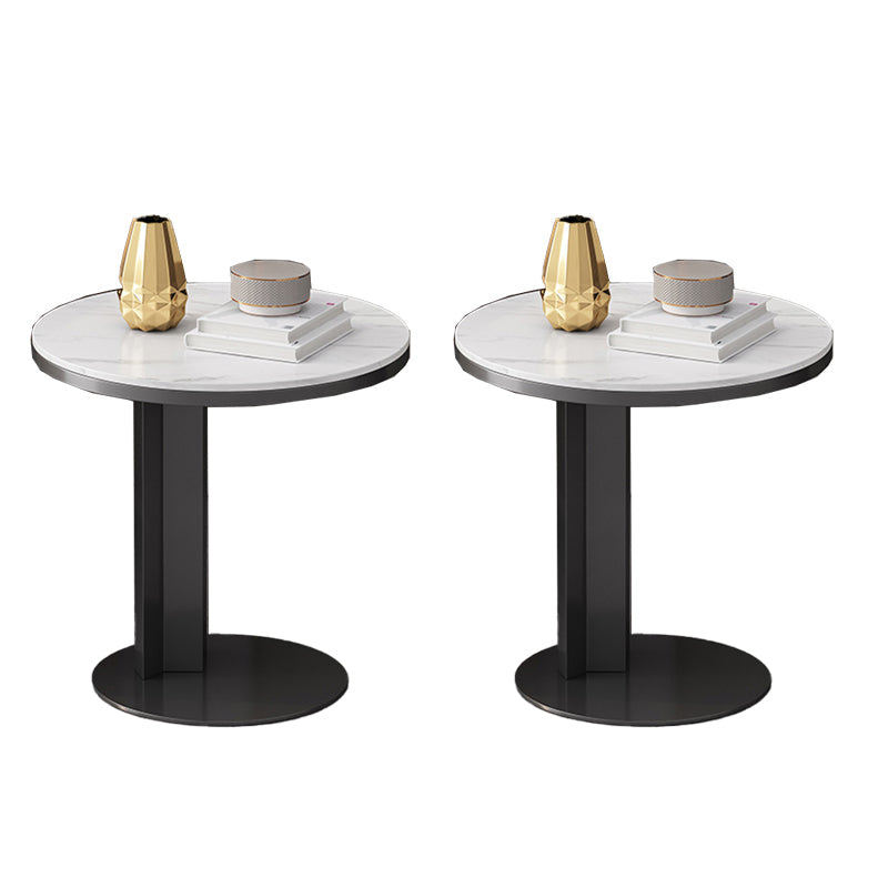 Mesa de acento rústico acento de acento pedestal de metal redonda de la sala de estar de la sala de estar