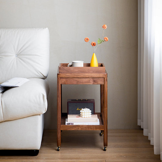 Modernistic Accent Side Table Solid Wood with Storage Living Room Double Tier Clearhalo 'Coffee & Accent Tables' 'End & Side Tables' 'end_side_tables' 'furn' 'furn_end_side_tables' 'Furniture' 'Living Room Furniture' 7633569