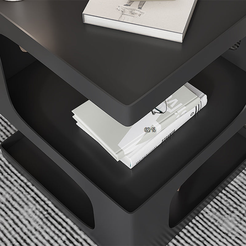 Contemporary Sofa Side Accent Table Metal Square with Storage Block Living Room Clearhalo 'Coffee & Accent Tables' 'End & Side Tables' 'end_side_tables' 'furn' 'furn_end_side_tables' 'Furniture' 'Living Room Furniture' 7633586