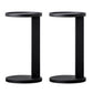 Rustic Accent Side Table Metal Pedestal Round Living Room Corner Table Black 2 Clearhalo 'Coffee & Accent Tables' 'End & Side Tables' 'end_side_tables' 'furn' 'furn_end_side_tables' 'Furniture' 'Living Room Furniture' 7633617
