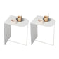 Rustic Sofa Side Accent Table Metal Abstract Living Room Accent Side Table White 2 Clearhalo 'Coffee & Accent Tables' 'End & Side Tables' 'end_side_tables' 'furn' 'furn_end_side_tables' 'Furniture' 'Living Room Furniture' 7633648