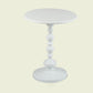 Round Top Pedestal Side Table Contemporary Metal Side End Table White 1 Clearhalo 'Coffee & Accent Tables' 'End & Side Tables' 'end_side_tables' 'furn' 'furn_end_side_tables' 'Furniture' 'Living Room Furniture' 7633658