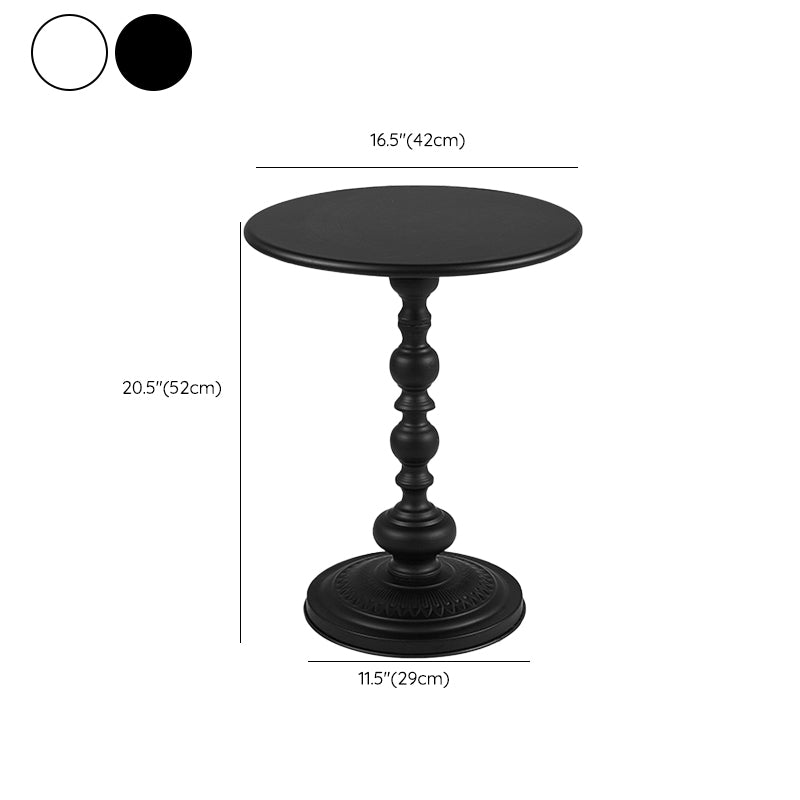 Round Top Pedestal Side Table Contemporary Metal Side End Table Clearhalo 'Coffee & Accent Tables' 'End & Side Tables' 'end_side_tables' 'furn' 'furn_end_side_tables' 'Furniture' 'Living Room Furniture' 7633671