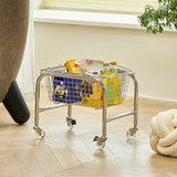 Mesa de extremo lateral móvil en metal con ruedas 4 patas mesa de base base