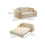 Scandinavian Sleeper Sofa White Convertible Sofas with Storage Clearhalo 'furn' 'furn_futons' 'Furniture' 'Futons & Daybeds' 'Futons' 'Living Room Furniture' 7633822