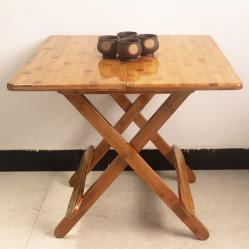 Modern Folding Dining Table Wood Tabletop for Living Room in Brown Clearhalo 'Dining Tables & Seating' 'Dining Tables' 'dining_table' 'furn' 'furn_dining_table' 'Furniture' 'Kitchen & Dining Furniture' 7635685