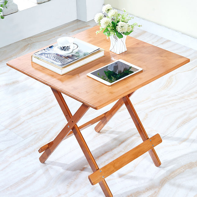 Modern Folding Dining Table Wood Tabletop for Living Room in Brown Clearhalo 'Dining Tables & Seating' 'Dining Tables' 'dining_table' 'furn' 'furn_dining_table' 'Furniture' 'Kitchen & Dining Furniture' 7635693