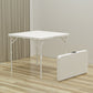 Modern Dining Table Square Plastic Top with 4 Metal Legs for Living Room Clearhalo 'Dining Tables & Seating' 'Dining Tables' 'dining_table' 'furn' 'furn_dining_table' 'Furniture' 'Kitchen & Dining Furniture' 7635700