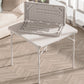 Modern Dining Table Square Plastic Top with 4 Metal Legs for Living Room Clearhalo 'Dining Tables & Seating' 'Dining Tables' 'dining_table' 'furn' 'furn_dining_table' 'Furniture' 'Kitchen & Dining Furniture' 7635705
