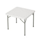 Modern Dining Table Square Plastic Top with 4 Metal Legs for Living Room White-Gray Fixed Table Without Chairs Clearhalo 'Dining Tables & Seating' 'Dining Tables' 'dining_table' 'furn' 'furn_dining_table' 'Furniture' 'Kitchen & Dining Furniture' 7635709