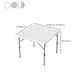 Modern Dining Table Square Plastic Top with 4 Metal Legs for Living Room Clearhalo 'Dining Tables & Seating' 'Dining Tables' 'dining_table' 'furn' 'furn_dining_table' 'Furniture' 'Kitchen & Dining Furniture' 7635714