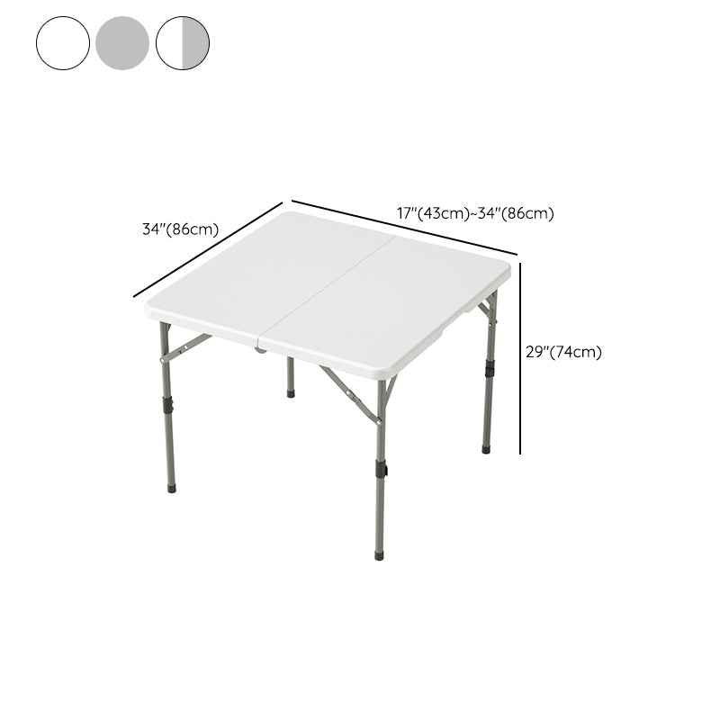 Modern Dining Table Square Plastic Top with 4 Metal Legs for Living Room Clearhalo 'Dining Tables & Seating' 'Dining Tables' 'dining_table' 'furn' 'furn_dining_table' 'Furniture' 'Kitchen & Dining Furniture' 7635714