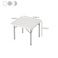 Modern Dining Table Square Plastic Top with 4 Metal Legs for Living Room Clearhalo 'Dining Tables & Seating' 'Dining Tables' 'dining_table' 'furn' 'furn_dining_table' 'Furniture' 'Kitchen & Dining Furniture' 7635715