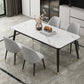 Modern Stone Rectangular Dining Table for Restaurant and Bar Clearhalo 'Dining Tables & Seating' 'Dining Tables' 'dining_table' 'furn' 'furn_dining_table' 'Furniture' 'Kitchen & Dining Furniture' 7635756