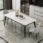 Modern Stone Rectangular Dining Table for Restaurant and Bar Clearhalo 'Dining Tables & Seating' 'Dining Tables' 'dining_table' 'furn' 'furn_dining_table' 'Furniture' 'Kitchen & Dining Furniture' 7635758