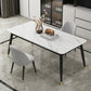 Modern Stone Rectangular Dining Table for Restaurant and Bar Clearhalo 'Dining Tables & Seating' 'Dining Tables' 'dining_table' 'furn' 'furn_dining_table' 'Furniture' 'Kitchen & Dining Furniture' 7635759