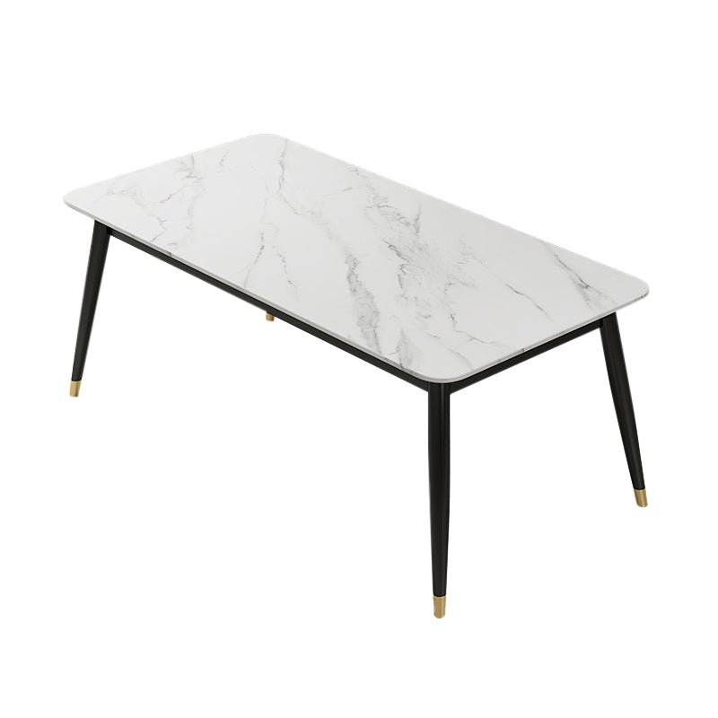 Modern Stone Rectangular Dining Table for Restaurant and Bar Clearhalo 'Dining Tables & Seating' 'Dining Tables' 'dining_table' 'furn' 'furn_dining_table' 'Furniture' 'Kitchen & Dining Furniture' 7635761