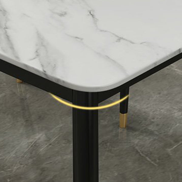 Modern Stone Rectangular Dining Table for Restaurant and Bar Clearhalo 'Dining Tables & Seating' 'Dining Tables' 'dining_table' 'furn' 'furn_dining_table' 'Furniture' 'Kitchen & Dining Furniture' 7635762
