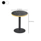 Wooden Dining Room Table for 2 Person with Metal Pedestal Base Clearhalo 'Dining Tables & Seating' 'Dining Tables' 'dining_table' 'furn' 'furn_dining_table' 'Furniture' 'Kitchen & Dining Furniture' 7635801