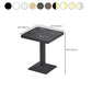 Wooden Dining Room Table for 2 Person with Metal Pedestal Base Clearhalo 'Dining Tables & Seating' 'Dining Tables' 'dining_table' 'furn' 'furn_dining_table' 'Furniture' 'Kitchen & Dining Furniture' 7635802