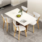 Modern Folding Dining Table Rectangle Wooden Tabletop with Storage Clearhalo 'Dining Tables & Seating' 'Dining Tables' 'dining_table' 'furn' 'furn_dining_table' 'Furniture' 'Kitchen & Dining Furniture' 7635833