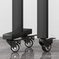 Modern Foldable Dining Table Round Wood Tabletop with Metal Legs