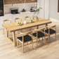 Moderne massief houten rechthoekige eettafel voor eetkamer en eetbar