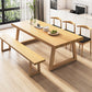 Moderne massief houten rechthoekige eettafel voor eetkamer en eetbar