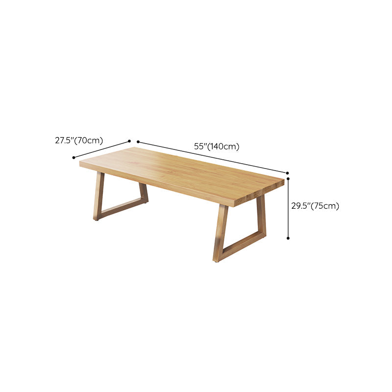 Moderne massief houten rechthoekige eettafel voor eetkamer en eetbar